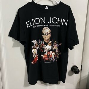 2008 Elton John Rocket Man Tour Shirt Anvil Size Large